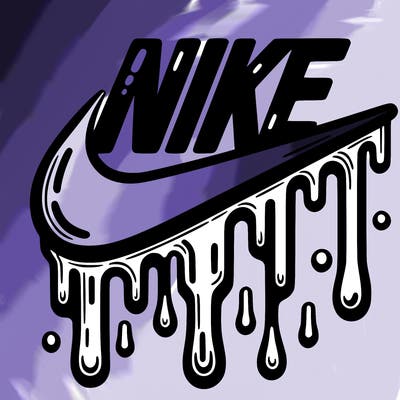 dripping nike logo