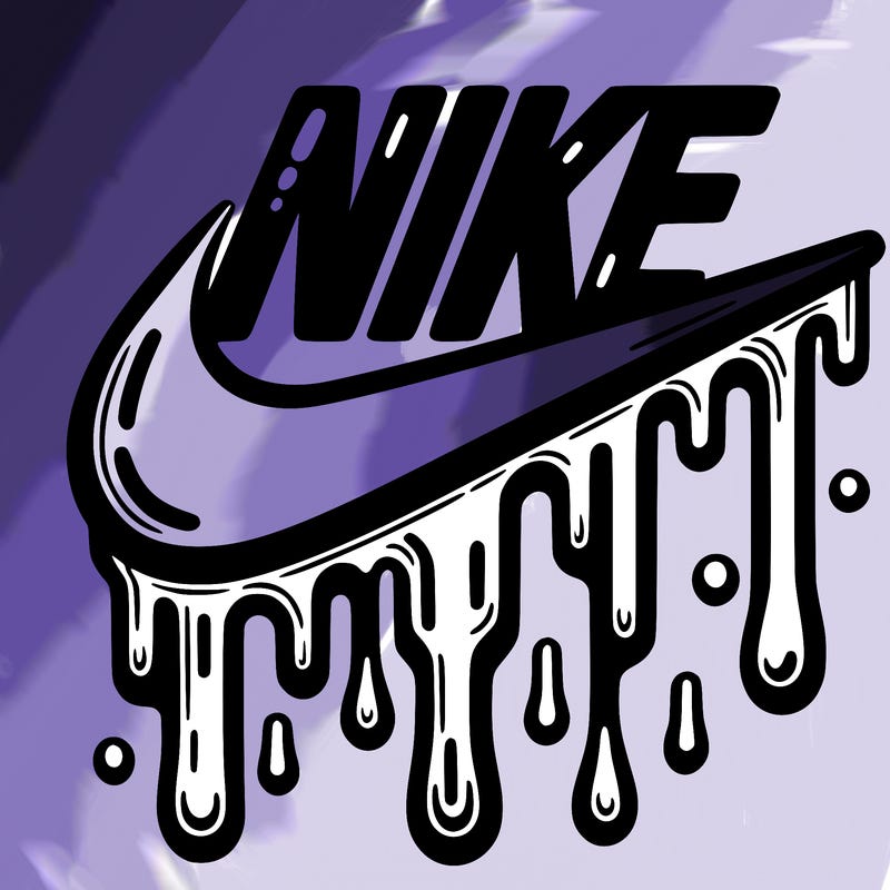 dripping nike logo