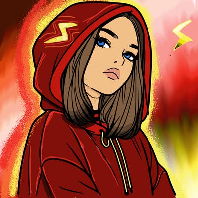 a realistic girl in a hoodie