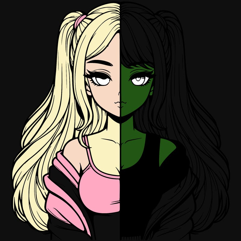 realistic girl split