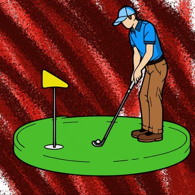 golfer on a green
