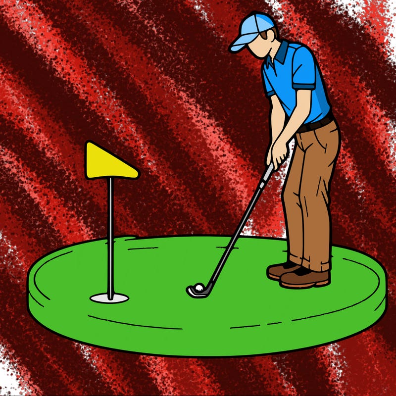 golfer on a green