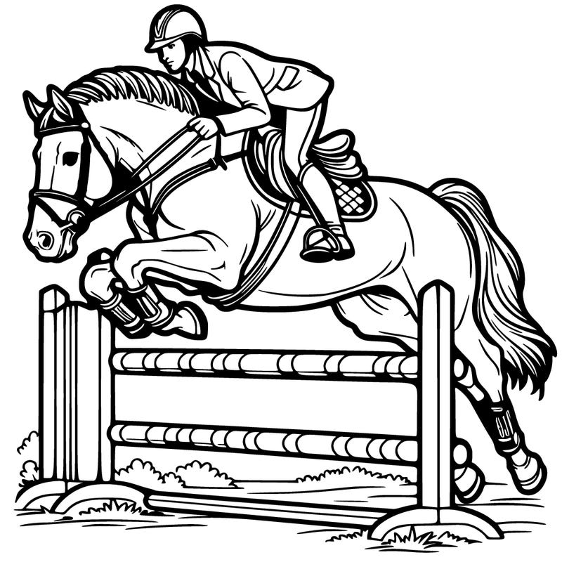 horse riding english show jumping