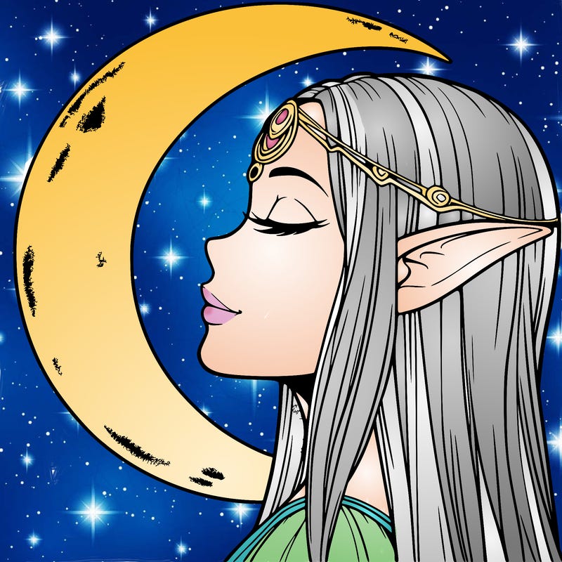 a realistic moon elf