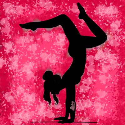 a woman doing a handstand
