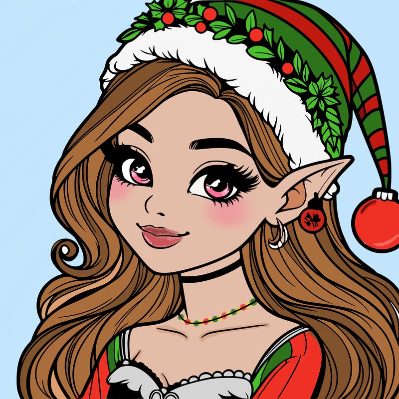 christmas girl elf realistic