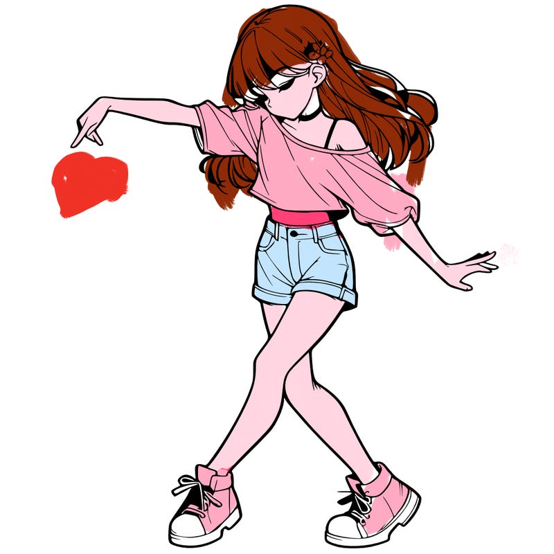 realistic girl danceing