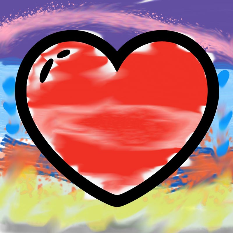 a blank heart
