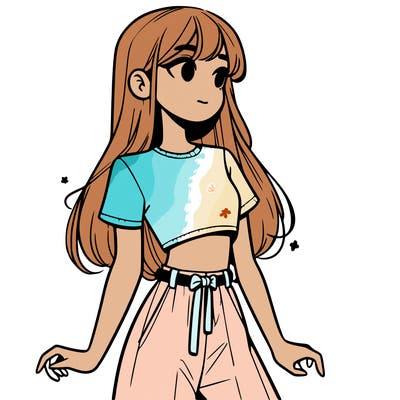 girl in a cute crop top