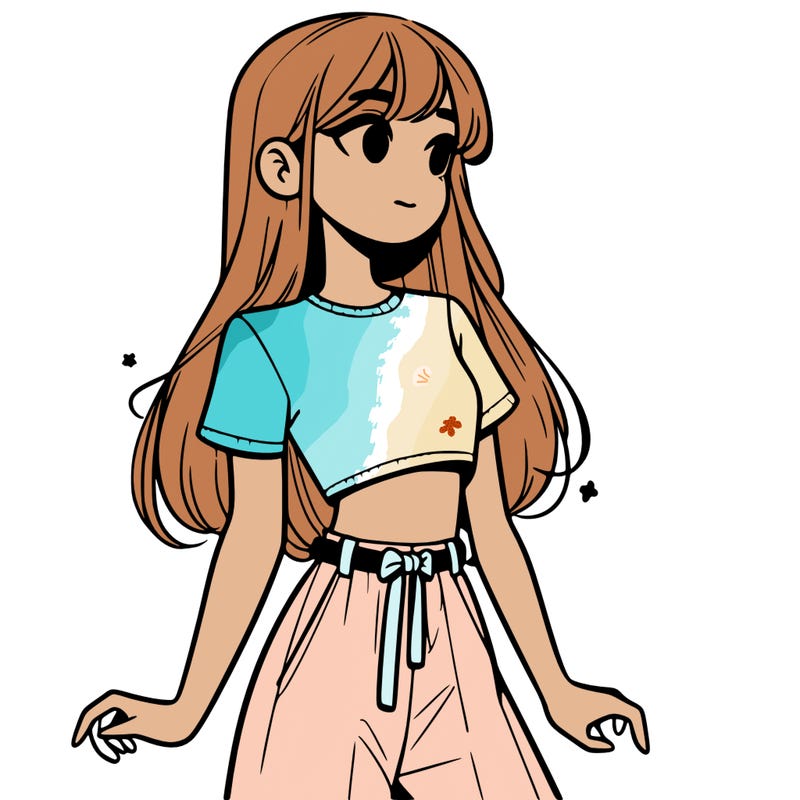 girl in a cute crop top