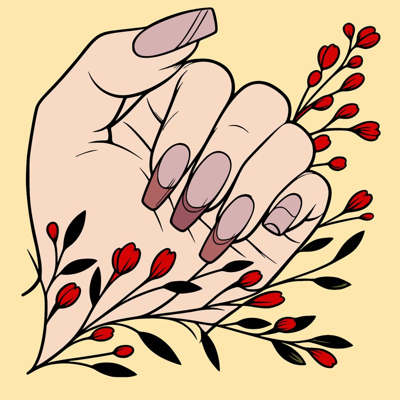nails with french tip