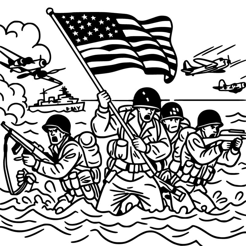 america fighting germany on d-day