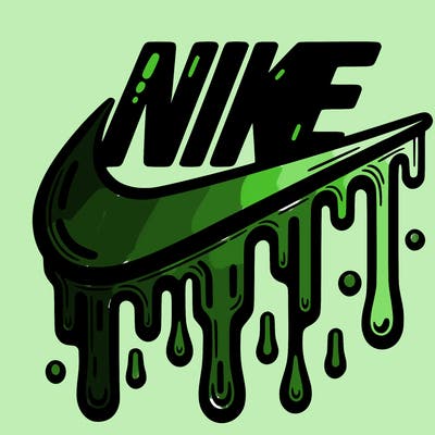 dripping nike logo