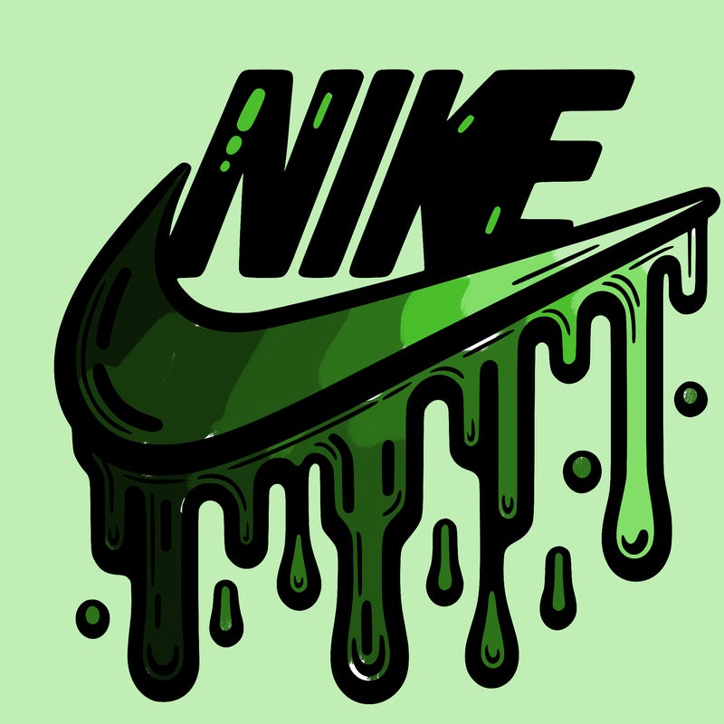 dripping nike logo