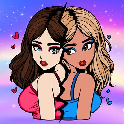 realistic girl split