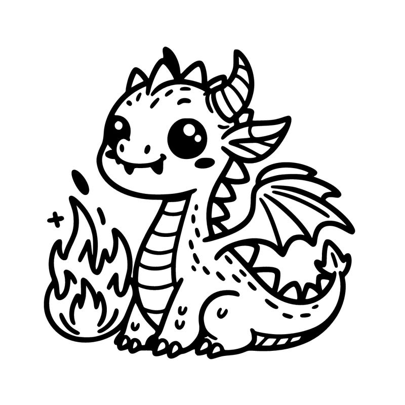 cute fire breathing dragon
