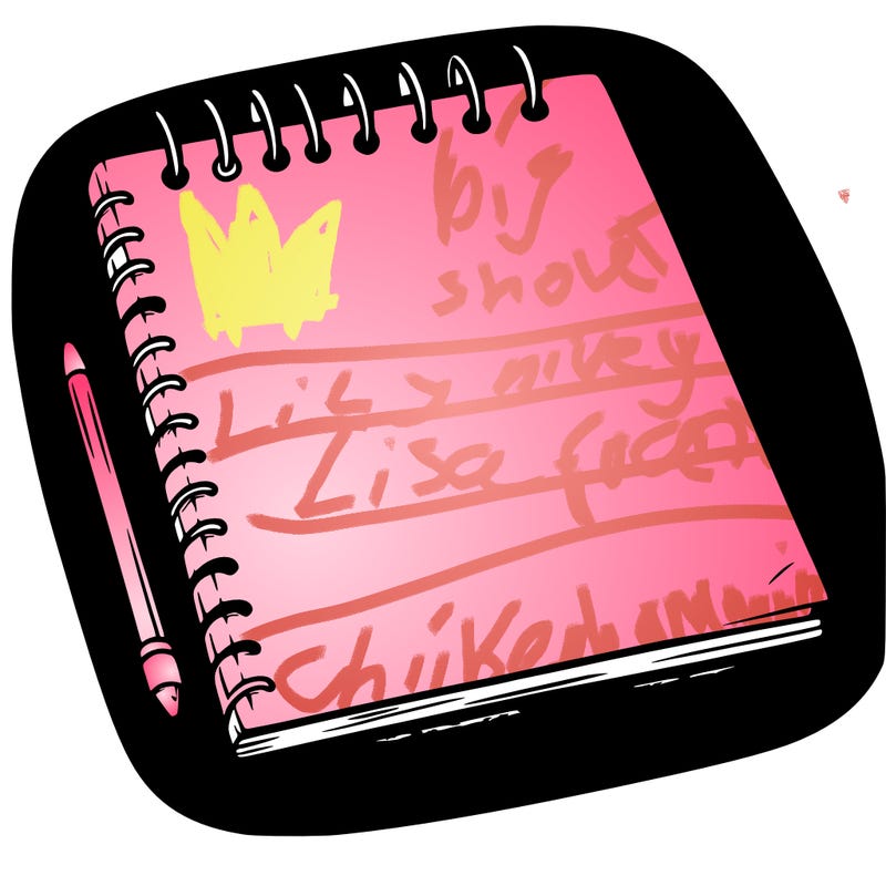 a blank sketch pad