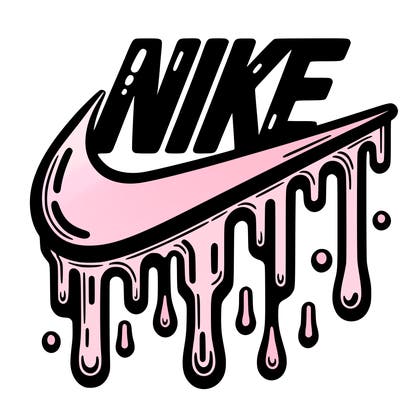 dripping nike logo