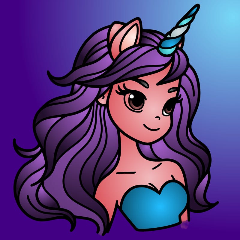 unicorn woman in person