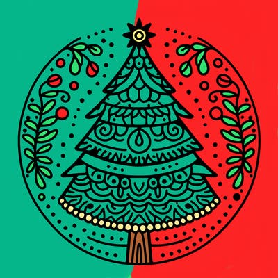 mandala sapin de noel