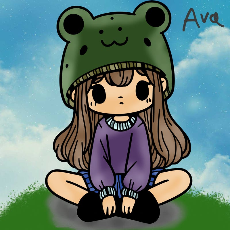 a girl wearing a frog hat and some frog socks