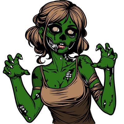 realistic zombie girl