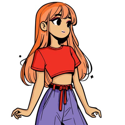 girl in a cute crop top