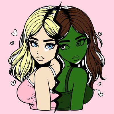 realistic girl split