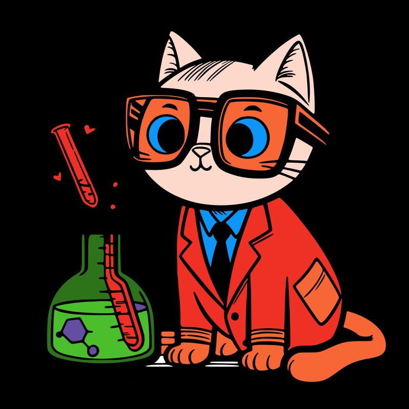 scientist cat