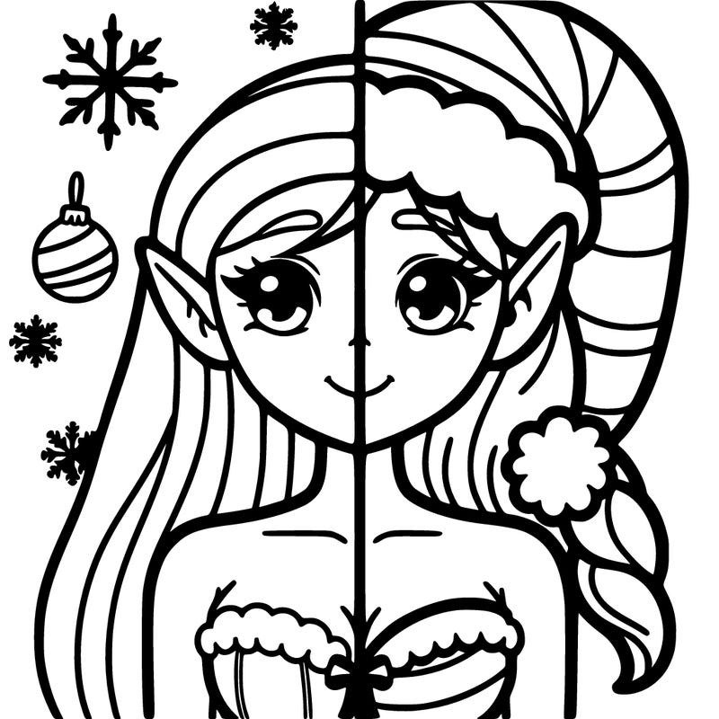 half chrismas half elf half woman