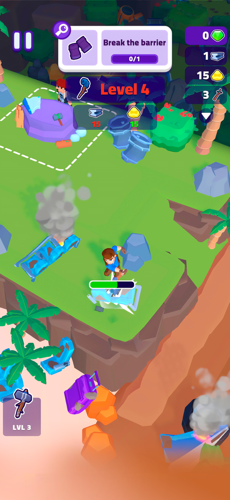 Island Scavenger: Wild Mystery - 熱帯の島の飛行機墜落現場の残骸から資源を漁る生存者のキャラクター