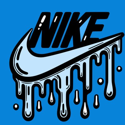 dripping nike logo