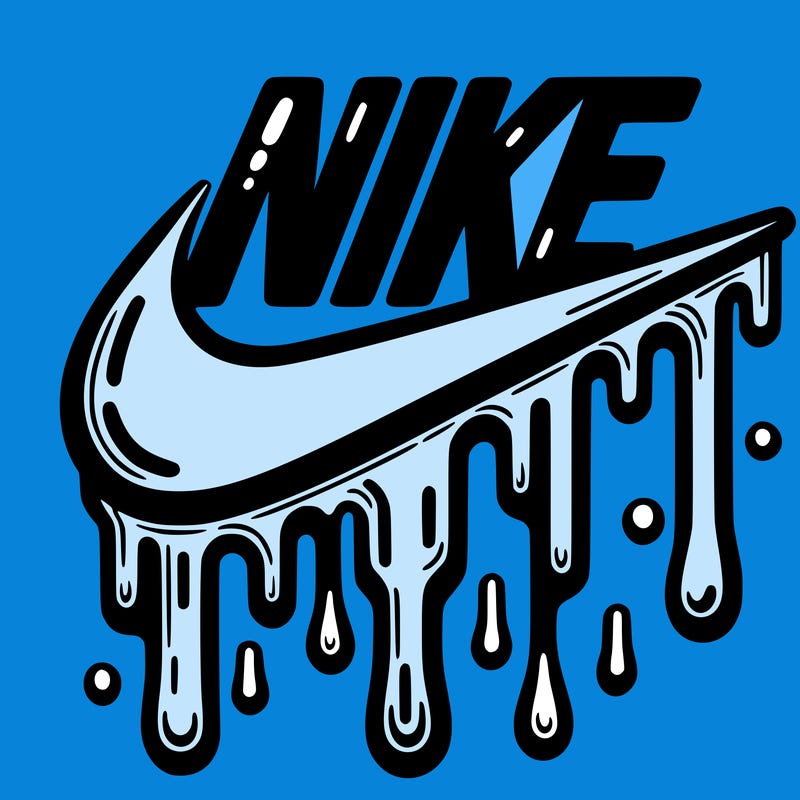 dripping nike logo