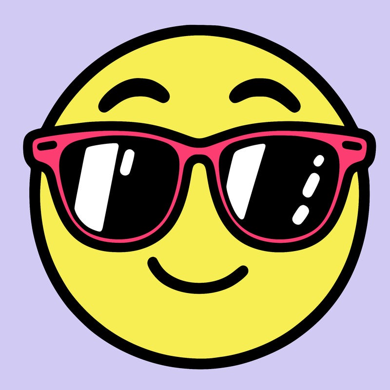 emoji with sunglasses