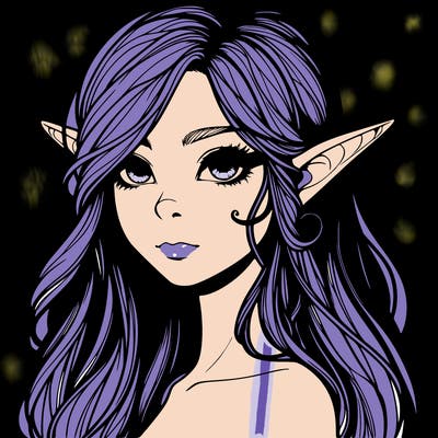 elf girl realistic dark fantasy