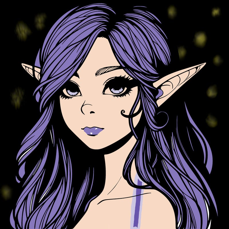 elf girl realistic dark fantasy