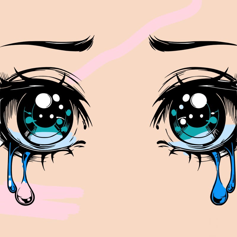 realistic eyes with tears
