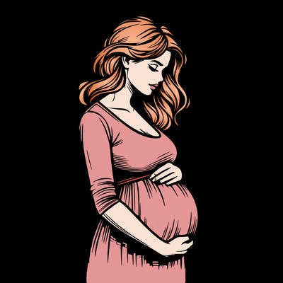 realistic, pregnant lady