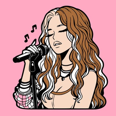 realistic female singer