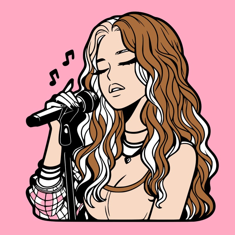 realistic female singer