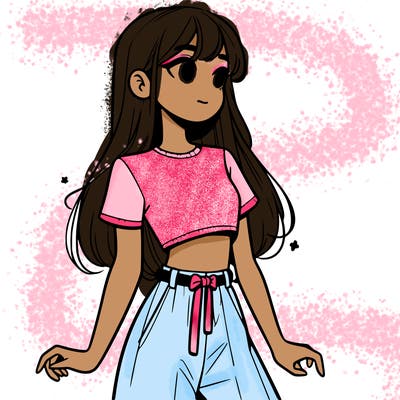 girl in a cute crop top