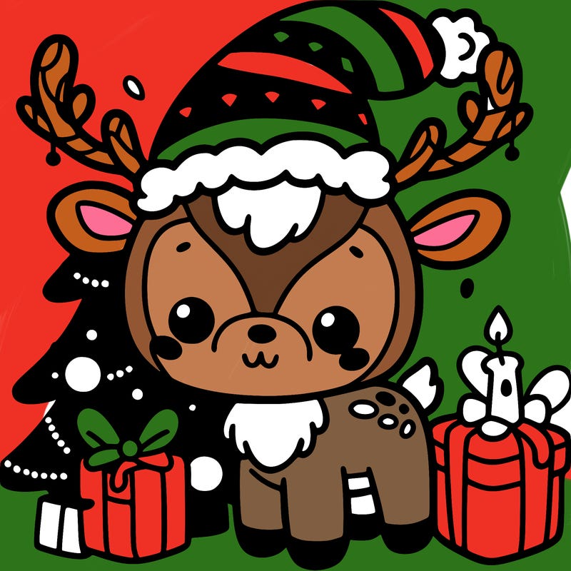cute christmas reindeer