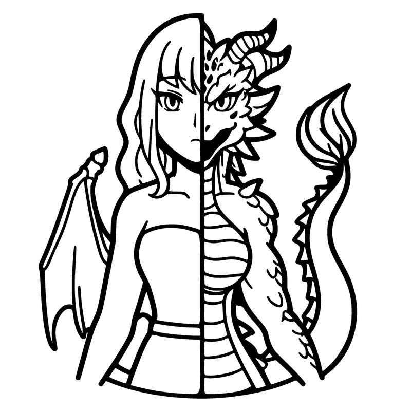half dragon half human female