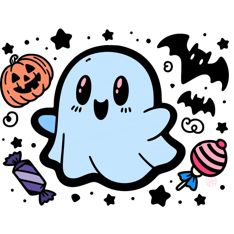halloween cute little ghost