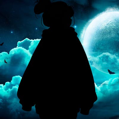 realistic girl with a oversized sweatshirt on and a bun