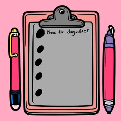 blank clip board with pen