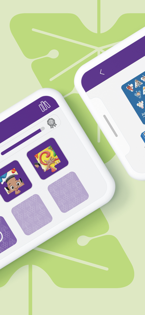 GrapeSEED Student - GrapeSEED Student app interface with interactive learning units and progress badges