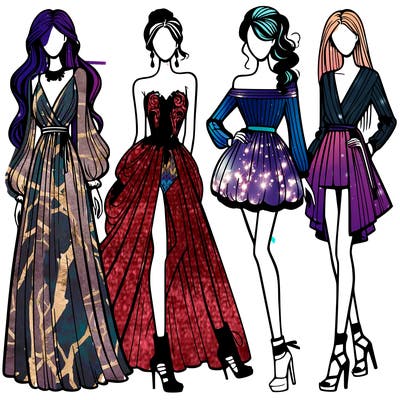 fashion models dresses