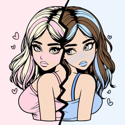 realistic girl split