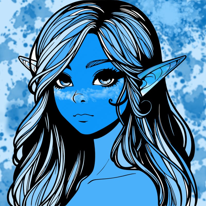 elf girl realistic dark fantasy